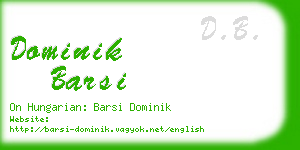 dominik barsi business card